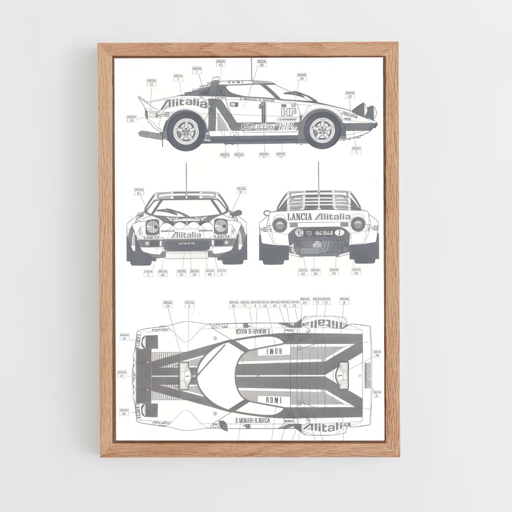 Poster Porsche Evolution – affiche Lancia (vue 4)